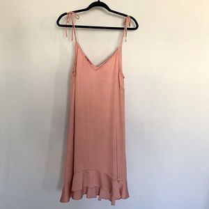 Blush Silk Slip Dress